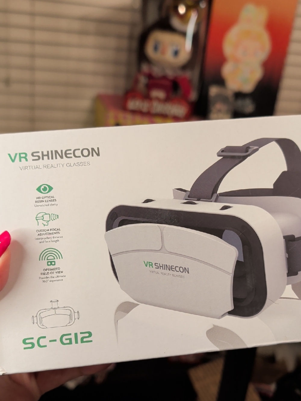 SC-G12 White Smartphone VR Headset with Adjustable Straps